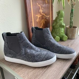 Vince Wool High Top Slip On Sneakers